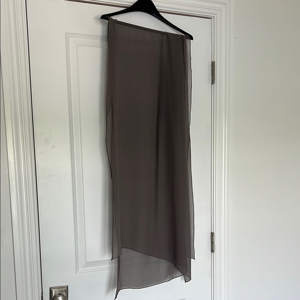 DARK GRAY SILK HIJAB SCARF SHAWL